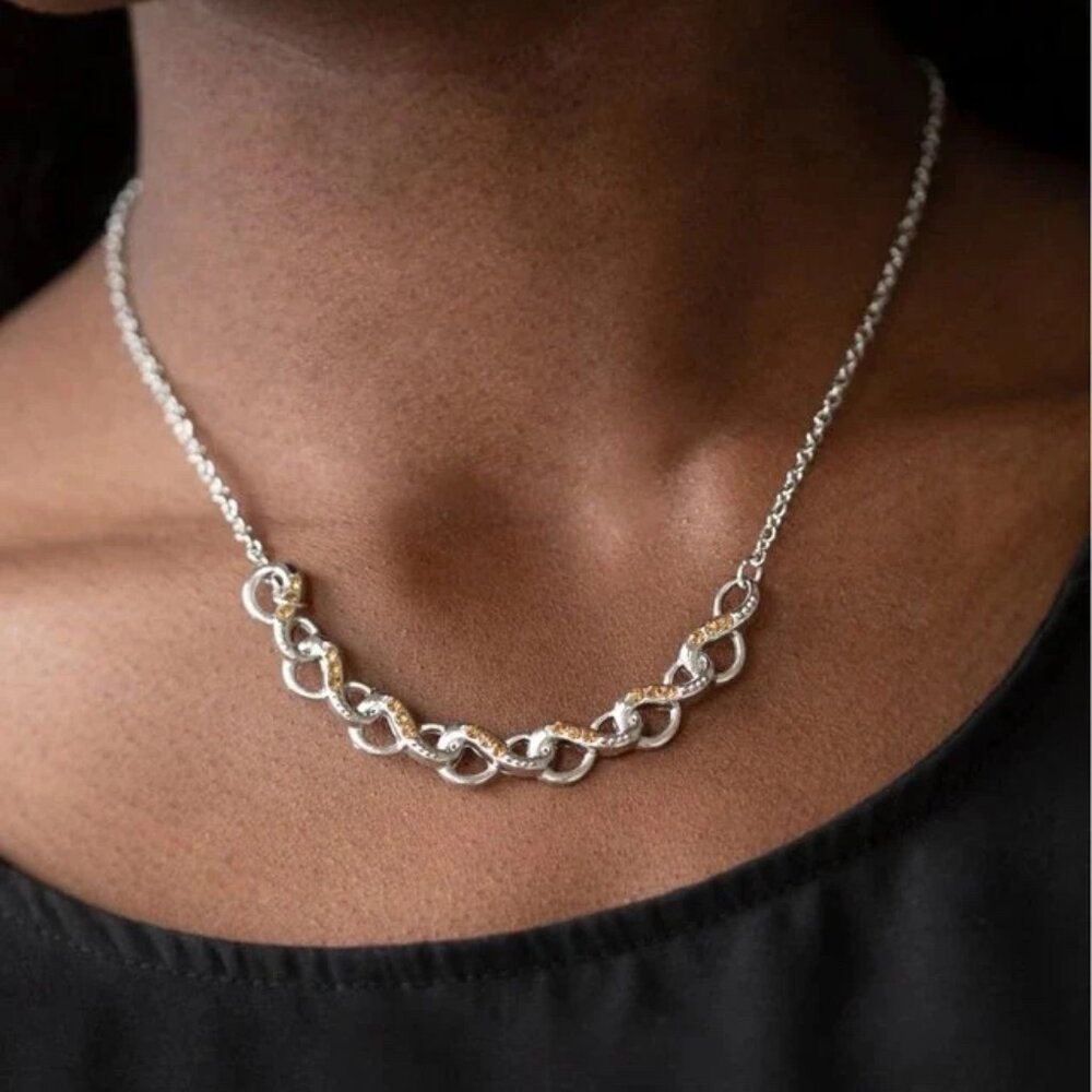 Paparazzi Infinite Elegance Brown Necklace & Earring Set